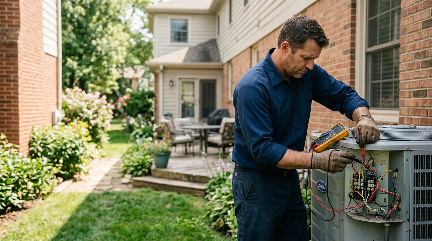 HVAC technician working near Cripple Creek, CO
